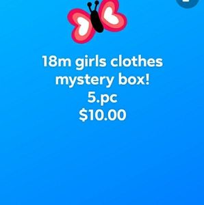 18m girls clothes mystery box